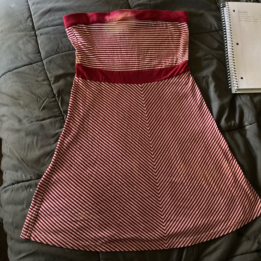 Charlotte Russe Red Striped Bathing Suit Dress